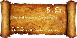 Bartakovics Szaléz névjegykártya